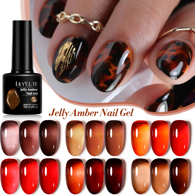Resin Art Varnish - LILYCUTE 7ML Jelly Ambra Gel Smalto