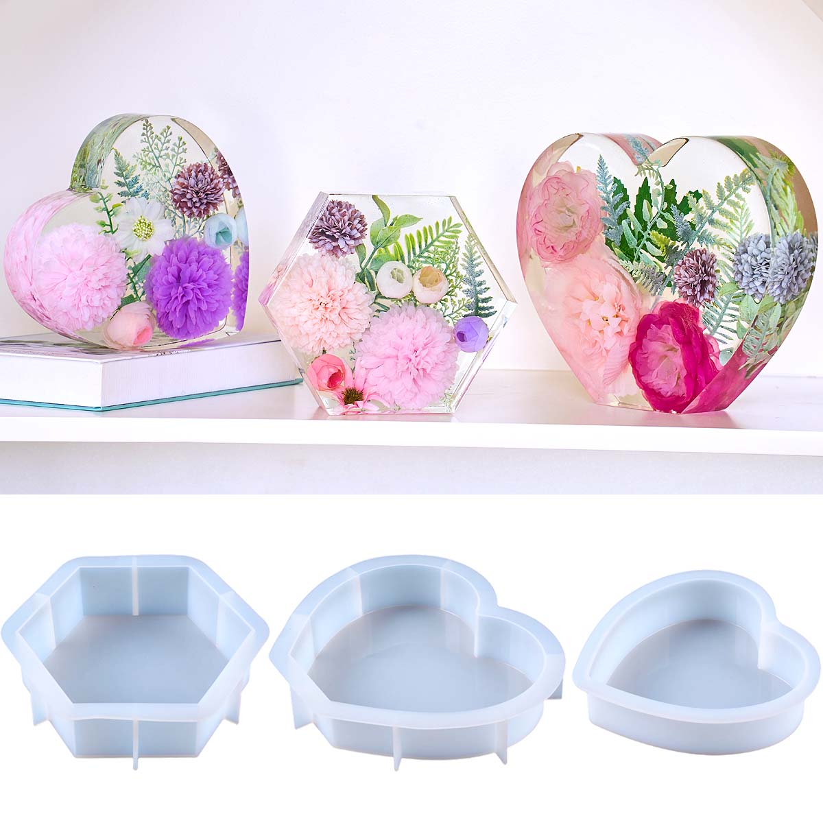 Resin Art Guide - Stampo in silicone grande a forma