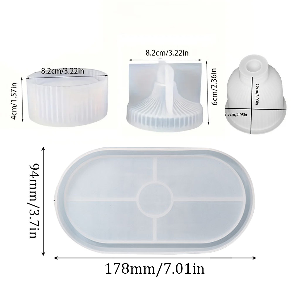 Stampi in silicone da 4 pezzi  - Resin Art Guide recensione e prezzo